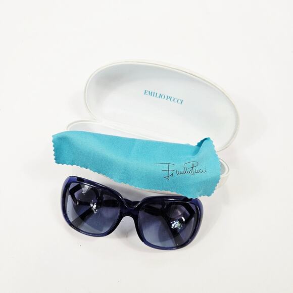 Emilio Pucci Oversized Sunglasses Geometric Arm Purple
